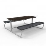 Erlau Sitz-Tisch-Kombination Harmony mit Massiv-Tischplatte ohne Rckenlehne