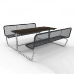 Erlau Sitz-Tisch-Kombination Harmony mit Massiv Tischplatte und Rckenlehne