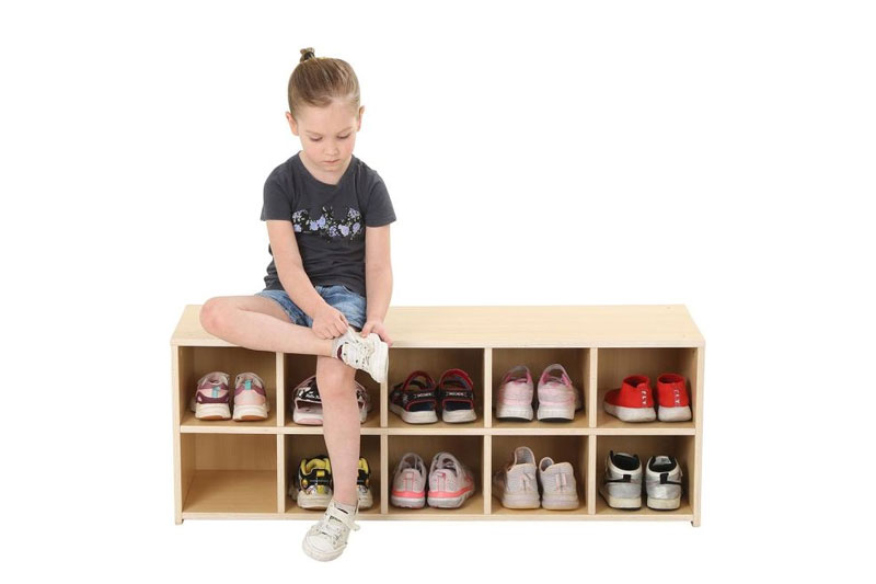 Wisdom Kindergarten Schuhregal für 10 Paar Schuhe Wisdom Kindergarten Schuhregal für 10 Paar Schuhe (Zoom)