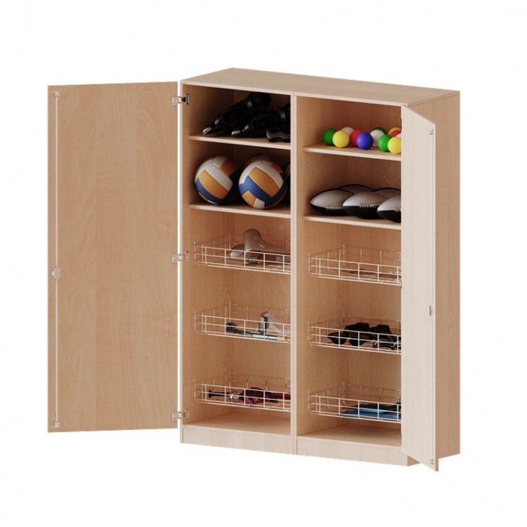 Conen Sportschrank, 6 Ballkörbe, mit Sockel Sportschrank, 6 Ballkörbe, mit Sockel (Zoom)