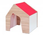 EduCasa Spielhaus mit Stangen Spielhaus mit Stangen und Stoffdach in Rot (Zoom)