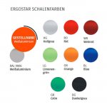 Conen Schülerstuhl ErgoStar lieferbare Farben für die Sitzschale (Zoom)