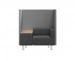 Betzold Soft-Seating BE SOFT Einzelsitz mit Tisch, grau