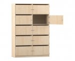 Flexeo Schließfachschrank, 10 Fächer mit Briefschlitzen, Breite 126,4 cm