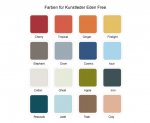 Betzold essBAR Polsterbank lieferbare Farben für das Kunstleder (Zoom)