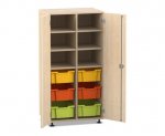 Flexeo Schrank PRO, 2 Reihen, 6 Boxen Gr. M, 6 Fcher oben