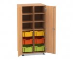 Flexeo Schrank PRO, 2 Reihen, 6 Boxen Gr. M, 6 Fächer oben  (Zoom)