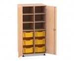 Flexeo Schrank PRO, 2 Reihen, 6 Boxen Gr. M, 6 Fächer oben  (Zoom)