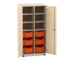 Flexeo Schrank PRO, 2 Reihen, 6 Boxen Gr. M, 6 Fächer oben  (Zoom)