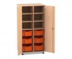 Flexeo Schrank PRO, 2 Reihen, 6 Boxen Gr. M, 6 Fächer oben  (Zoom)