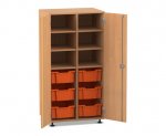 Flexeo Schrank PRO, 2 Reihen, 6 Boxen Gr. M, 6 Fächer oben  (Zoom)