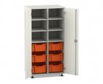 Flexeo Schrank PRO, 2 Reihen, 6 Boxen Gr. M, 6 Fächer oben  (Zoom)