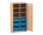 Flexeo Schrank PRO, 2 Reihen, 6 Boxen Gr. M, 6 Fächer oben  (Zoom)