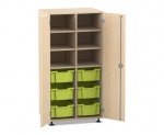 Flexeo Schrank PRO, 2 Reihen, 6 Boxen Gr. M, 6 Fächer oben  (Zoom)