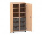 Flexeo Schrank PRO, 2 Reihen, 6 Boxen Gr. M, 6 Fächer oben  (Zoom)