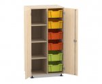 Flexeo Schrank PRO, 2 Reihen, 6 Boxen Gr. M, 4 Fcher links