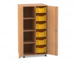 Flexeo Schrank PRO, 2 Reihen, 6 Boxen Gr. M, 4 Fächer links  (Zoom)