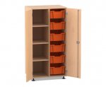 Flexeo Schrank PRO, 2 Reihen, 6 Boxen Gr. M, 4 Fächer links  (Zoom)