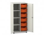 Flexeo Schrank PRO, 2 Reihen, 6 Boxen Gr. M, 4 Fächer links  (Zoom)