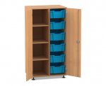 Flexeo Schrank PRO, 2 Reihen, 6 Boxen Gr. M, 4 Fächer links  (Zoom)