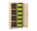 Flexeo Schrank PRO, 2 Reihen, 6 Boxen Gr. M, 4 Fächer links  (Zoom)