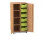 Flexeo Schrank PRO, 2 Reihen, 6 Boxen Gr. M, 4 Fächer links  (Zoom)