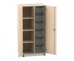 Flexeo Schrank PRO, 2 Reihen, 6 Boxen Gr. M, 4 Fächer links  (Zoom)