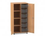 Flexeo Schrank PRO, 2 Reihen, 6 Boxen Gr. M, 4 Fächer links  (Zoom)