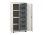 Flexeo Schrank PRO, 2 Reihen, 6 Boxen Gr. M, 4 Fächer links  (Zoom)