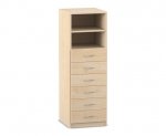 Flexeo Schrank, 6 kleine Schubladen, 2 Fcher, Breite 48,1 cm