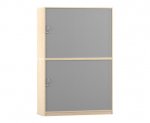 Flexeo Rollladenschrank, 12 Fächer, Mittelwand, 2 Türen, Breite 126,4 cm  (Zoom)