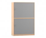 Flexeo Rollladenschrank, 12 Fächer, Mittelwand, 2 Türen, Breite 126,4 cm  (Zoom)