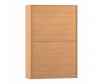 Flexeo Rollladenschrank, 12 Fächer, Mittelwand, 2 Türen, Breite 126,4 cm  (Zoom)