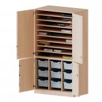 Conen Bastelschrank, 4-triger Schrank mit 9 hohen ErgoTray Boxen, zweiteilig