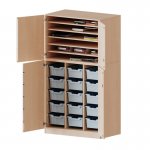 Conen Bastelschrank, 4-triger Schrank mit 15 hohen ErgoTray Boxen, zweiteilig