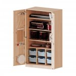 Conen Musikschrank, Tren mit Instrumentenhalterungen, mit 6 ErgoTray Boxen