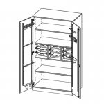 Conen Musikschrank 5 Ordnerhöhen , mit 9 ErgoTray Boxen Musikschrank, Türen mit Instrumentenhalterungen 2 (Zoom)