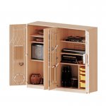 Conen Musikschrank, Tren mit Instrumentenhalterungen, mit 4 ErgoTray Boxen