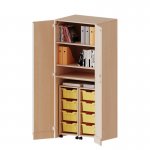 Conen Garagenschrank mit 2 Containern mit je 4 hohen ErgoTray Boxen