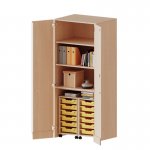 Conen Garagenschrank mit 2 Container mit je 6 flachen ErgoTray Boxen